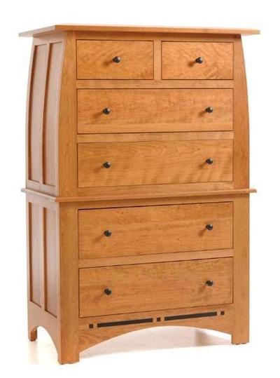 Amish Vineyard Deluxe Chest on Chest of Drawers
