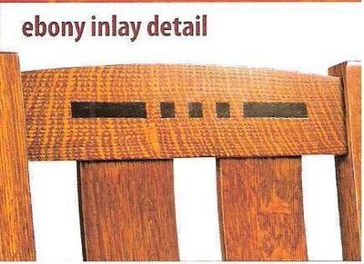 Ebony inlay detail