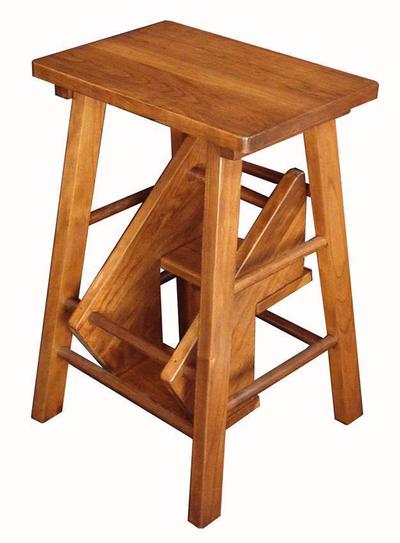 Amish Hardwood Folding Stepstool