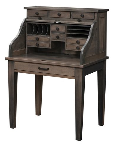 Amish Mission Secretary Roll Top Desk