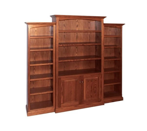 Amish 3 Unit Deluxe Traditional Bookcase