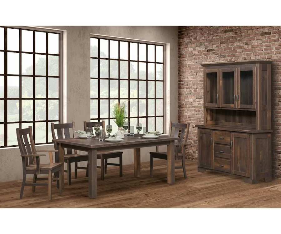 Amish Oxford Reclaimed Barnwood Dining Set
