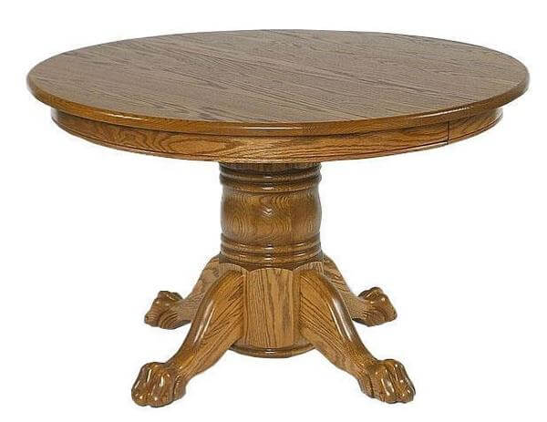 Amish 48" Round Single Pedestal Dining Table