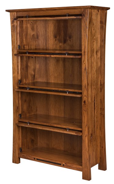 Amish Arts and Crafts Barrister Bookcase doors open