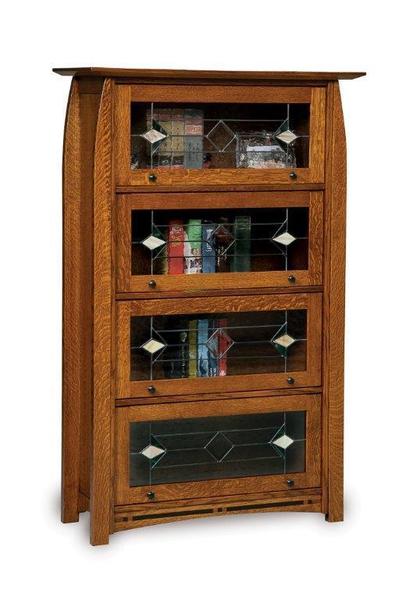Amish Boulder Creek Barrister Bookcase with Four Doors