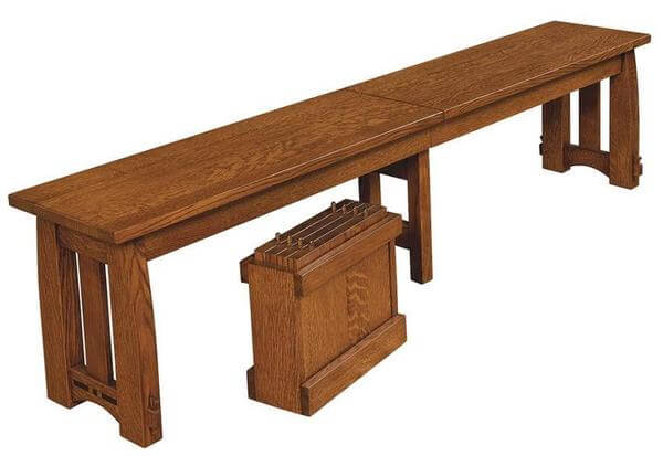Amish Colebrook Mission Bench with Extensions