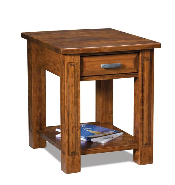 Amish Lexington Open End Table with Drawer
