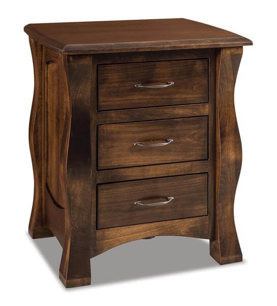 Amish Reno Three Drawer Nightstand