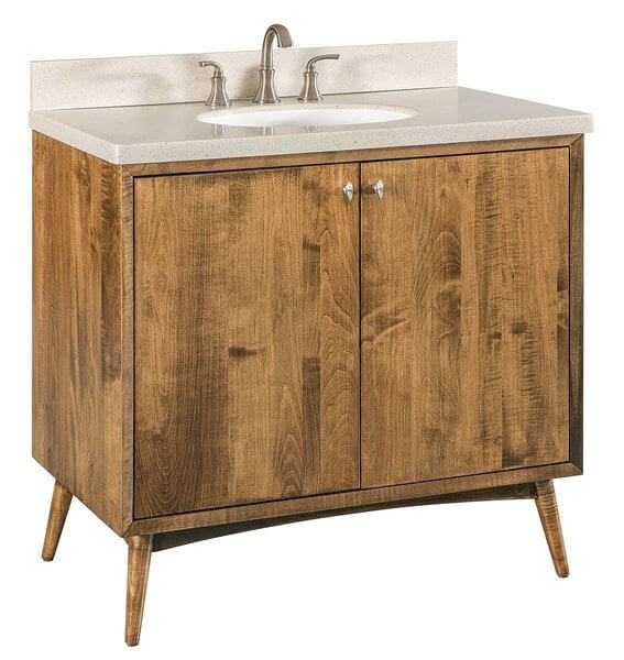 Amish 36 Mid Century Modern Bathroom Vanity