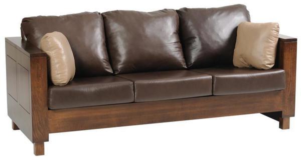 Amish Handcrafted Urban Sofa with Wood Frame