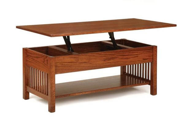 Classic Mission Rectangular Coffee Table with Lift Top