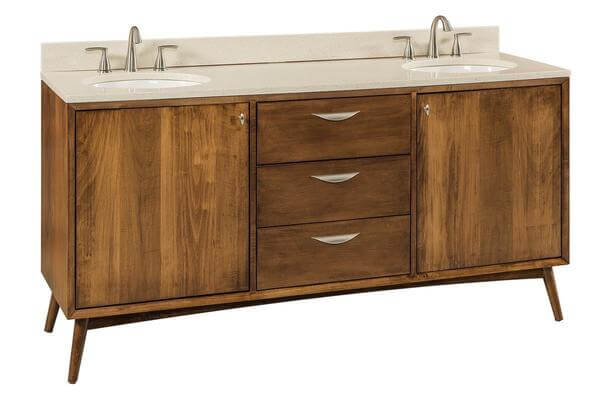 Amish Mid Century Modern Bathroom Vanity