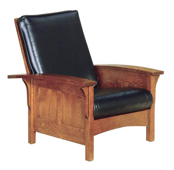 American Bow Arm Panel Mission Morris Chair
