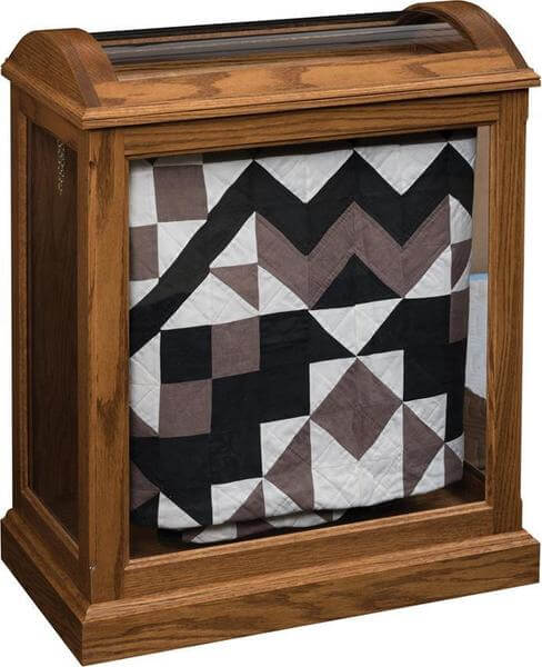 Amish Medium Quilt Curio with Enclosed Base