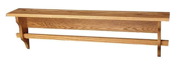 Amish Oak Wood Plain Quilt Shelf