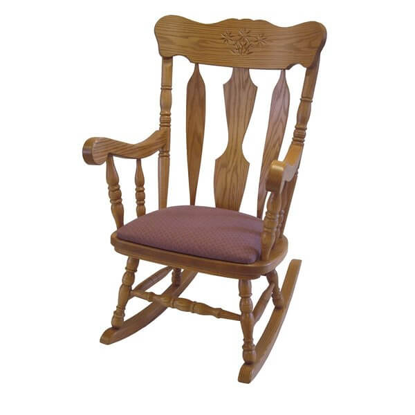 Amish Solid Wood Daisy Rocking Chair