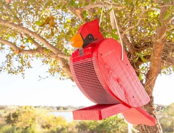 Amish Bird Shaped Hanging Feeder