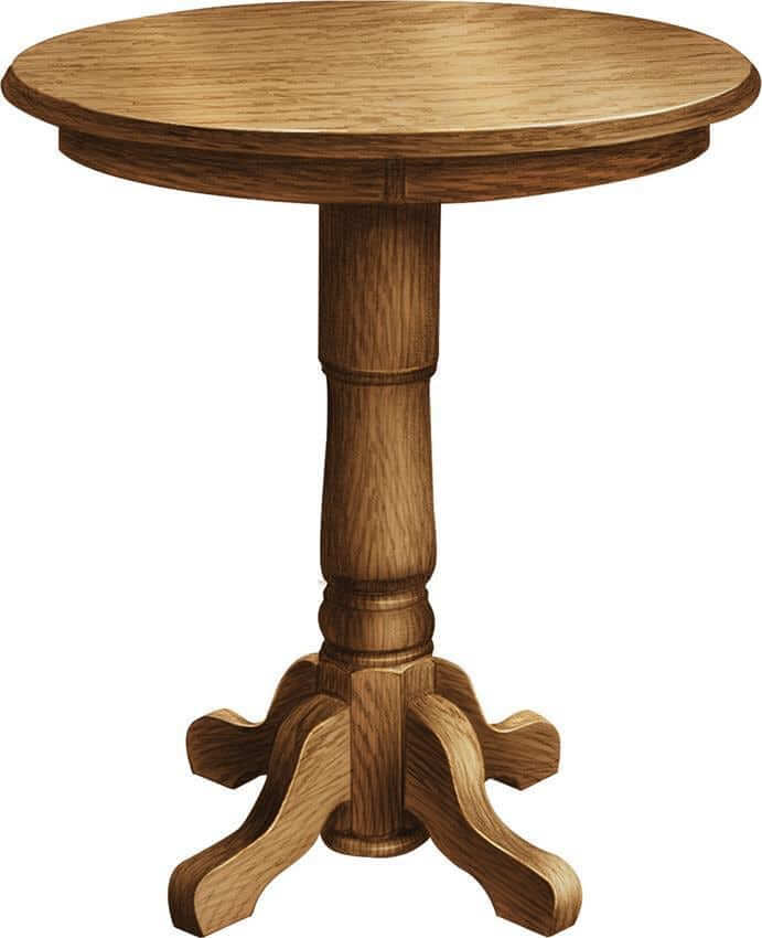 Amish Valley View Single Pedestal Pub Table