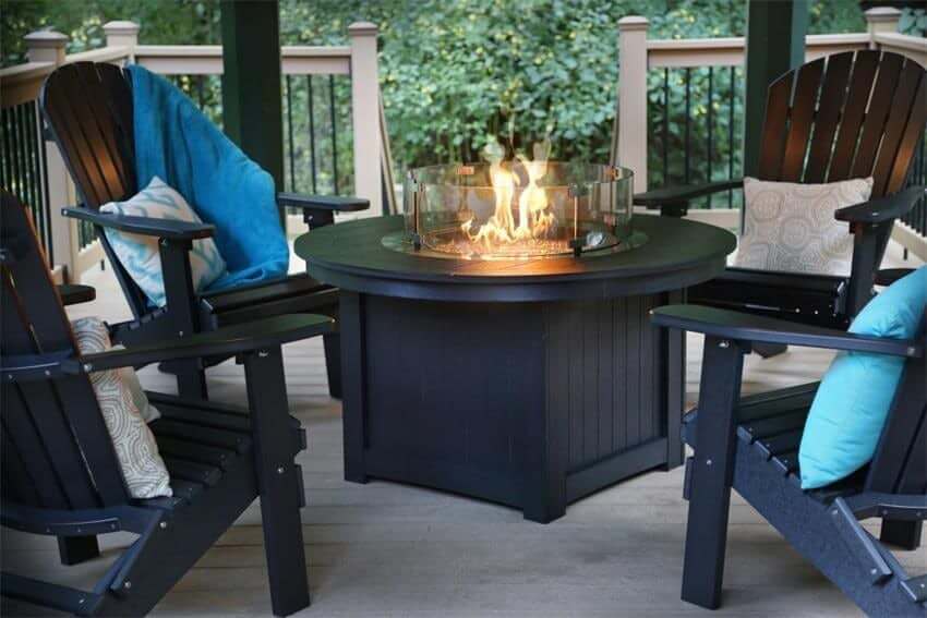 Berlin Gardens Donoma Poly Fire Pit Center Table