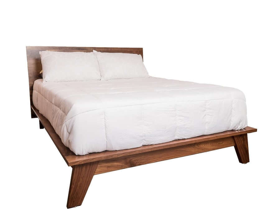 Amish Sullivan Lake Mid Century Modern Platform Bed Frame