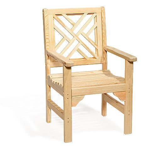 Leisure Lawns Pine Wood Chippendale Garden Chair
