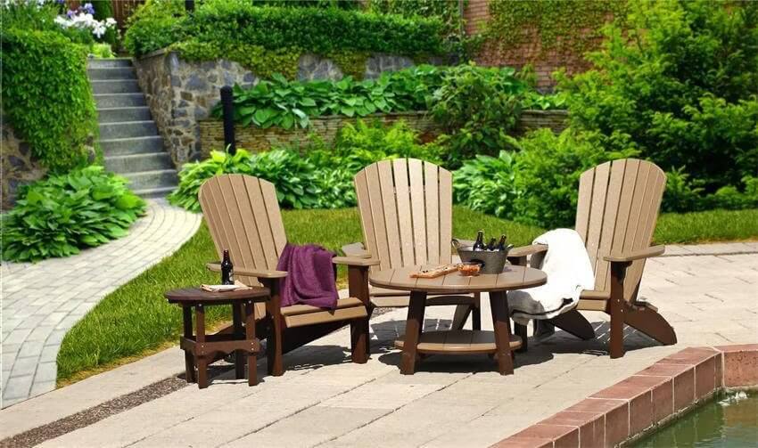 Amish Leisure Lawns Outdoor Poly Conversation Set