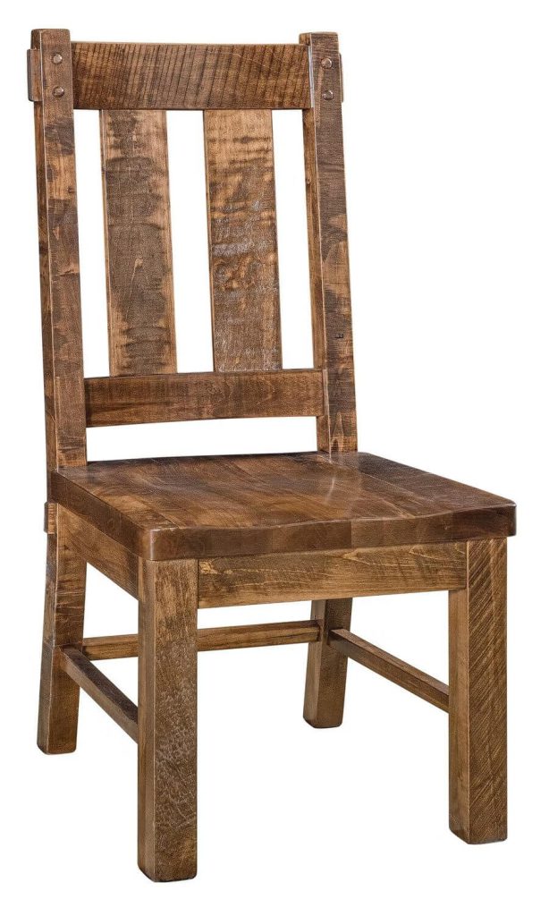Quick Ship Houston Rough Sawn Wormy Maple Dining Chair