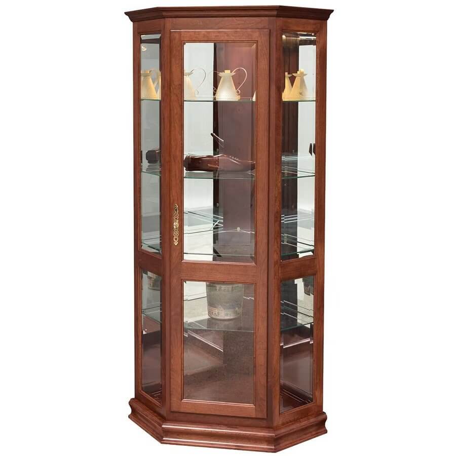 Amish Corner Curio Cabinet