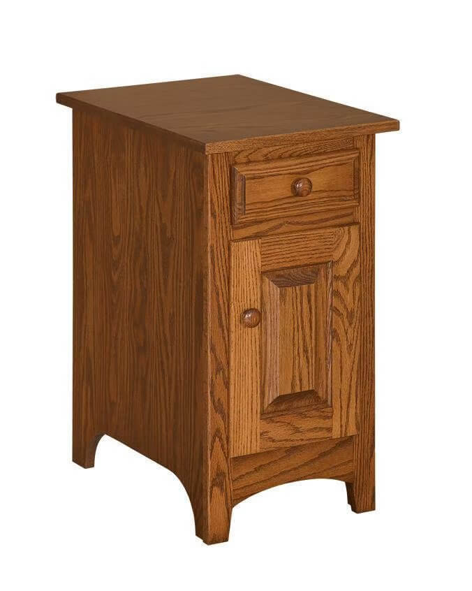 Amish Shaker Chairside End Table with Door