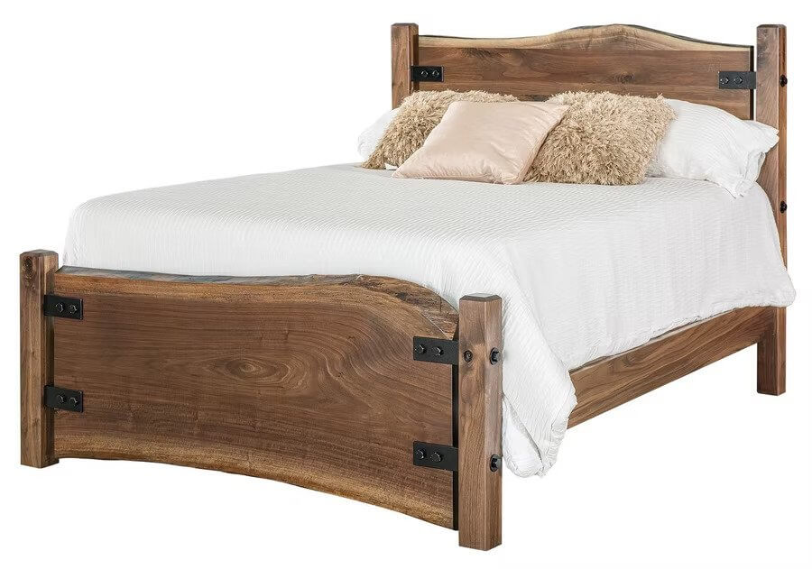 Amish Live Edge Wood Bed