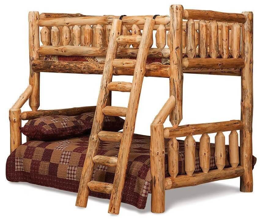 Amish Rustic Log Bunk Beds