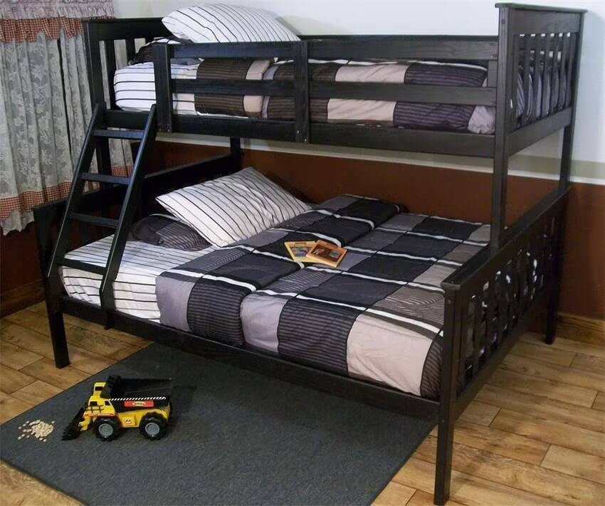 DutchCrafters Amish Kids Twin over Full Bunk Bed