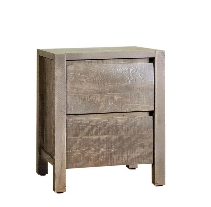 Ruff Sawn Twin Falls Two Drawer Nightstand