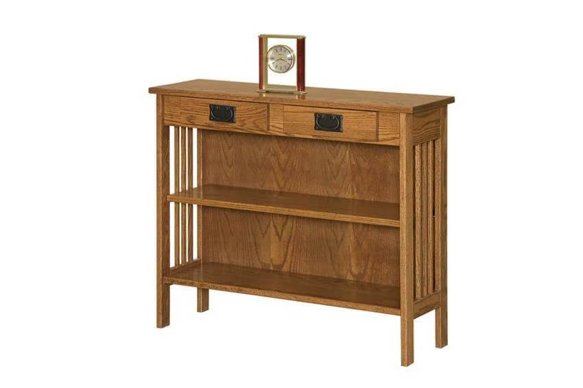 Amish 36 Arts and Crafts Hall Console Bookcase