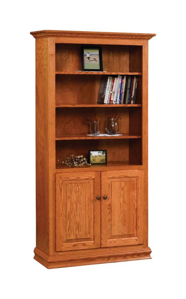 Amish 36 Traditional Bookcase with Optional Doors