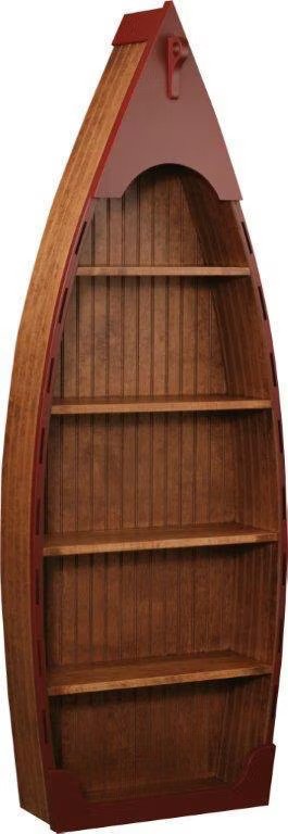 Amish Lake Placid Boat Shape Bookcase
