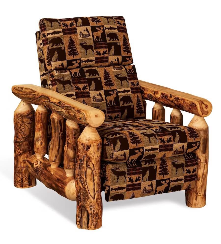 Amish Rustic Log Cabin Recliner