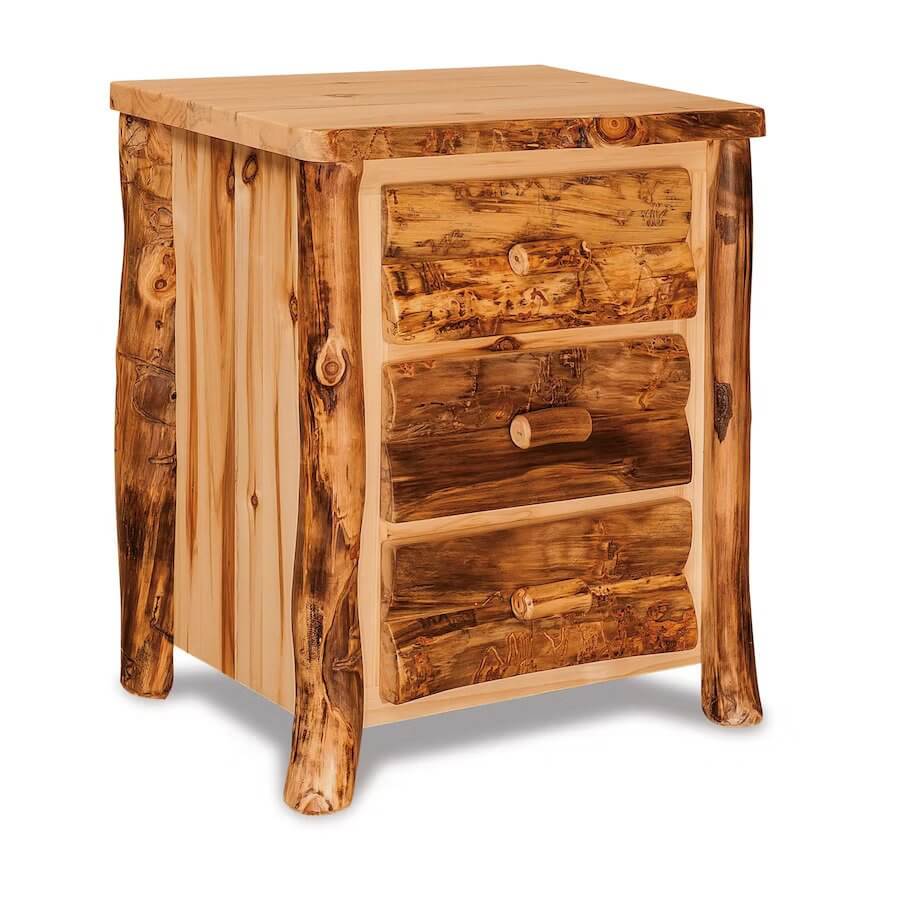 Amish Aspen Nightstand with Three Drawers