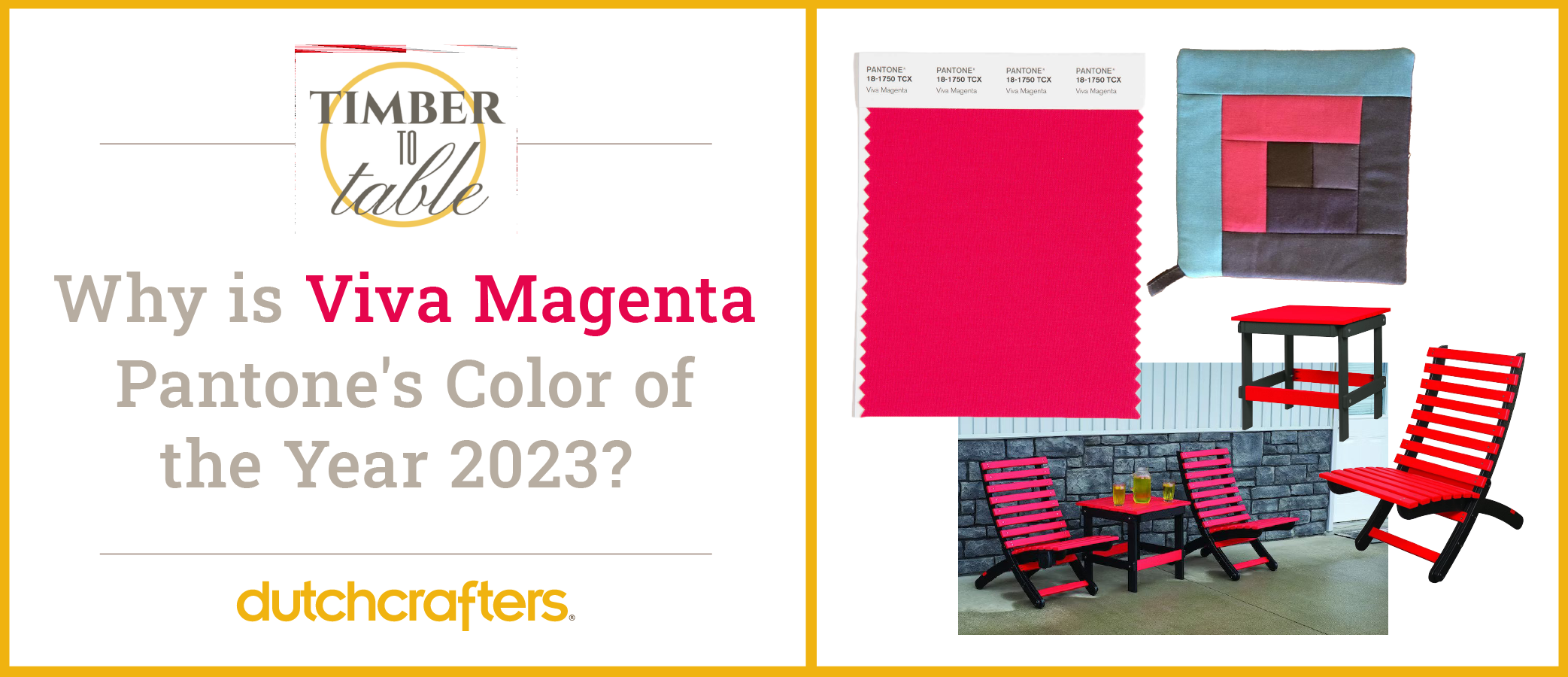 Why Is Viva Magenta Pantone's Color of the Year 2023? - TIMBER TO TABLE