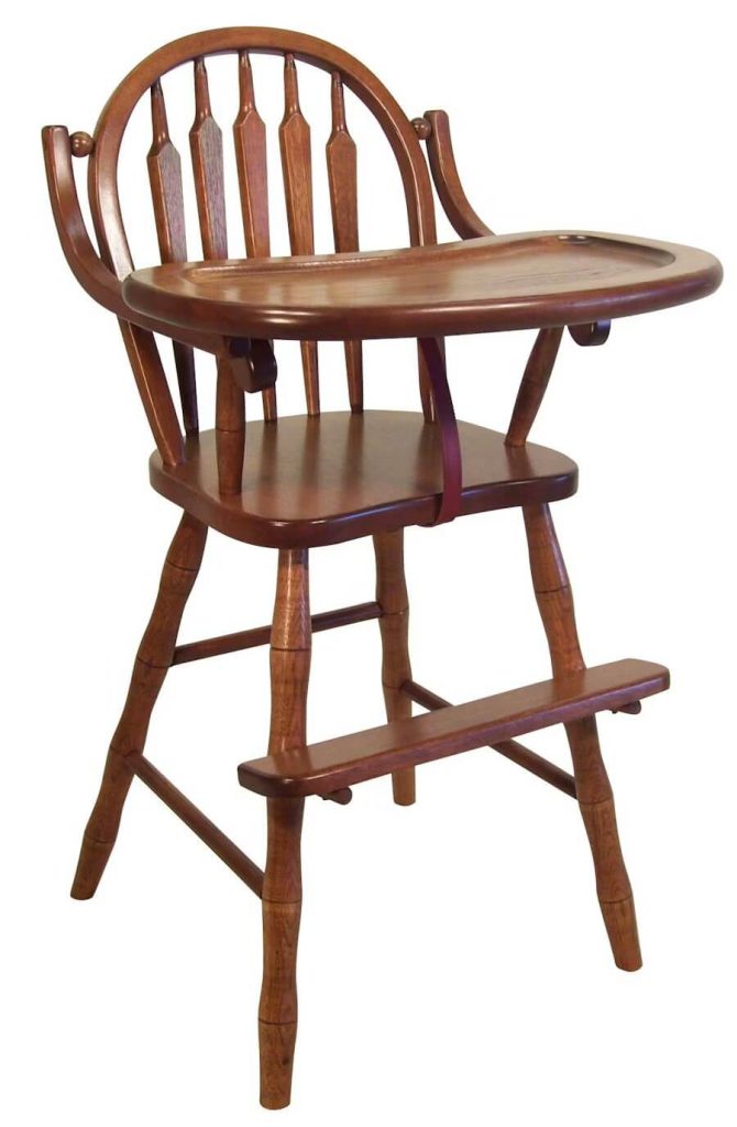 Amish Lancaster Arrow Back Wooden High Chair