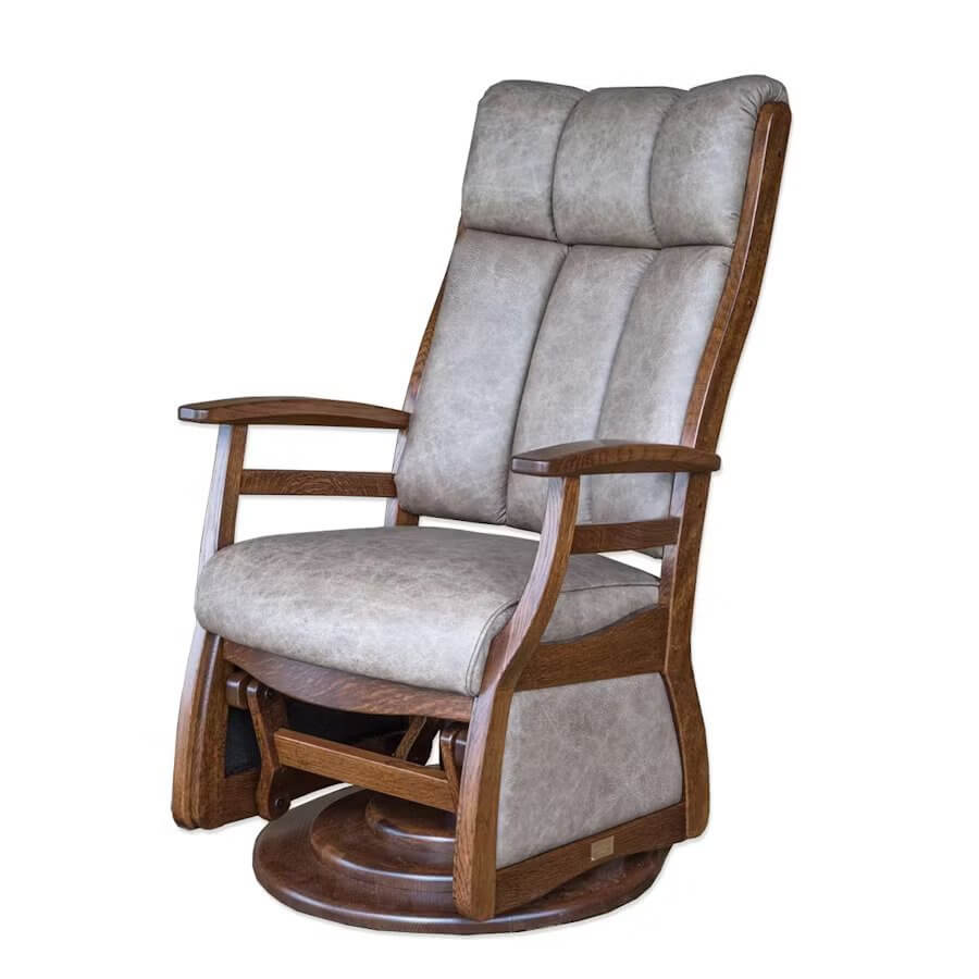 Amish Milo High Back Swivel Glider