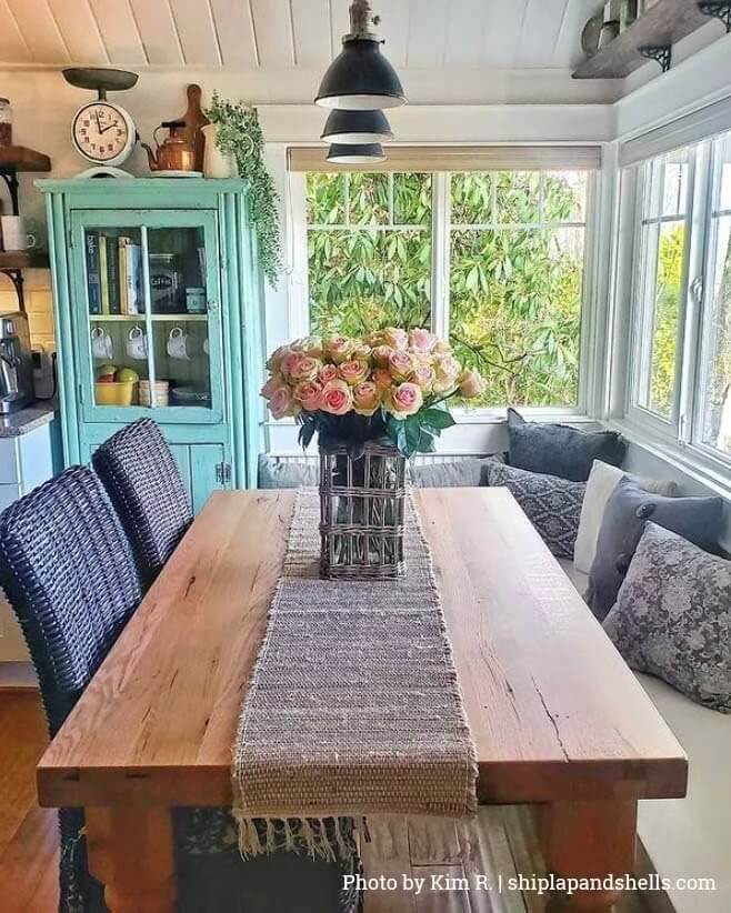 Reclaimed Barnwood Solid Top Dining Table
