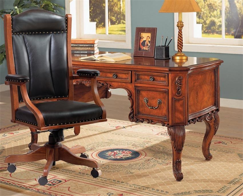 Amish Upholstered Executive Swivel Office Chair