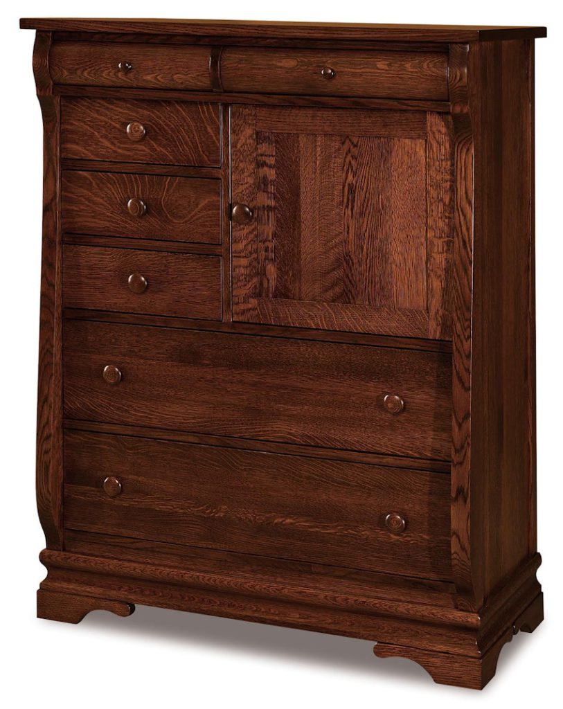 Amish Edna Sleigh Gentleman's Chest of Drawers