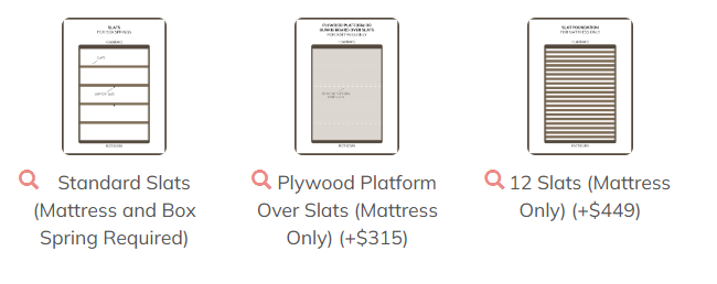 Sleigh Bed Platform Options