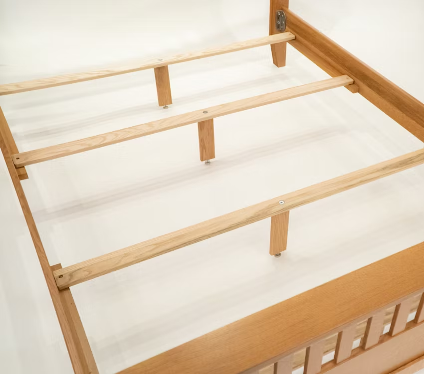Solid wood bed frame slats