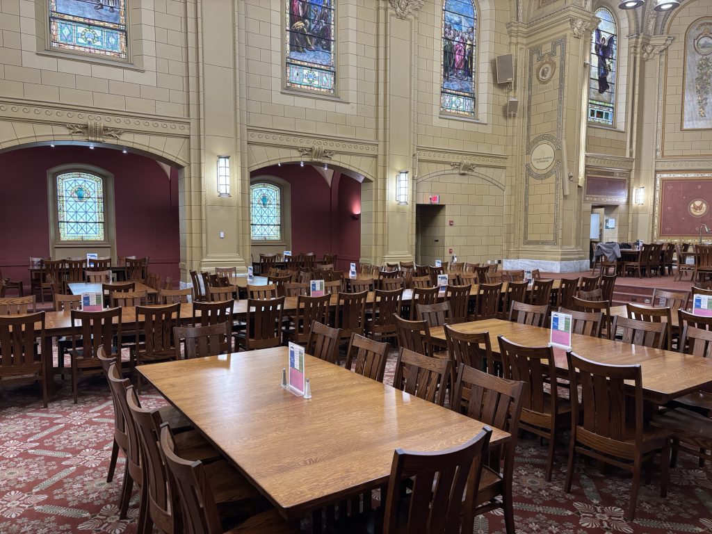 Farquharson Hall with DutchCrafters tables and chairs at the Culinary Institute of America