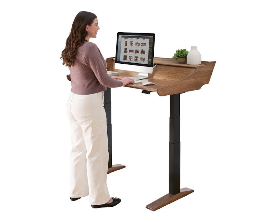 Amish Audrey Electric Adjustable Standing Desk