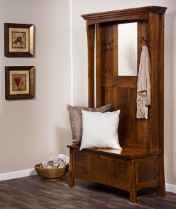 Mulhall Solid Wood Entryway Hall Tree Storage Bench