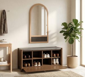 Modern Shoe Storage Bench for Entryway